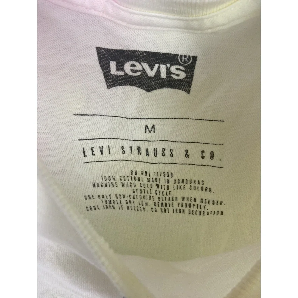 LEVI'S Men's T-shirt  Levi Strauss Classic Logo Men Size M Tye Dye‎ Beach Cotton